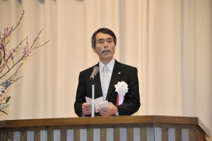 幸田亮一熊本学園大学学長祝辞。